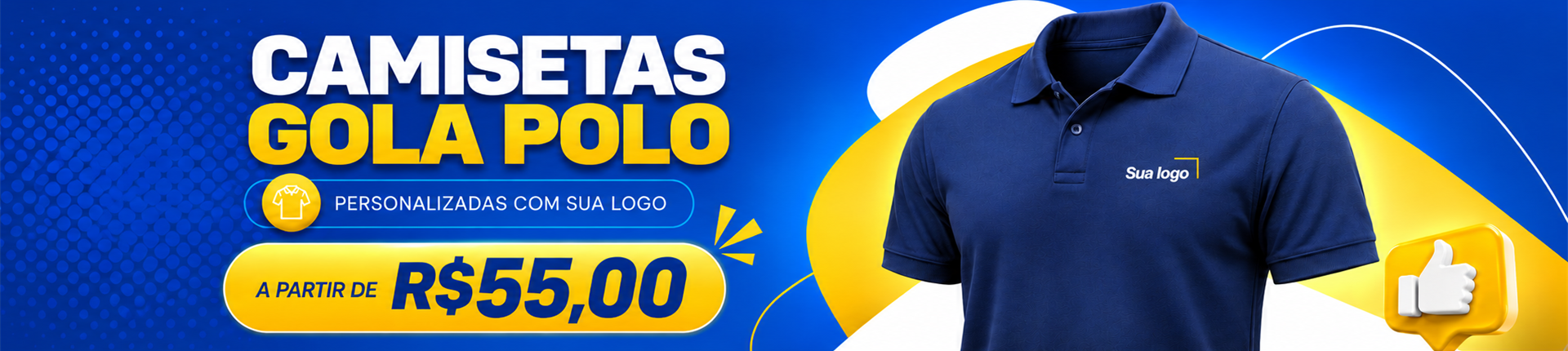Camisetas gola polo personalizadas com sua logo a partir de R$ 55,00