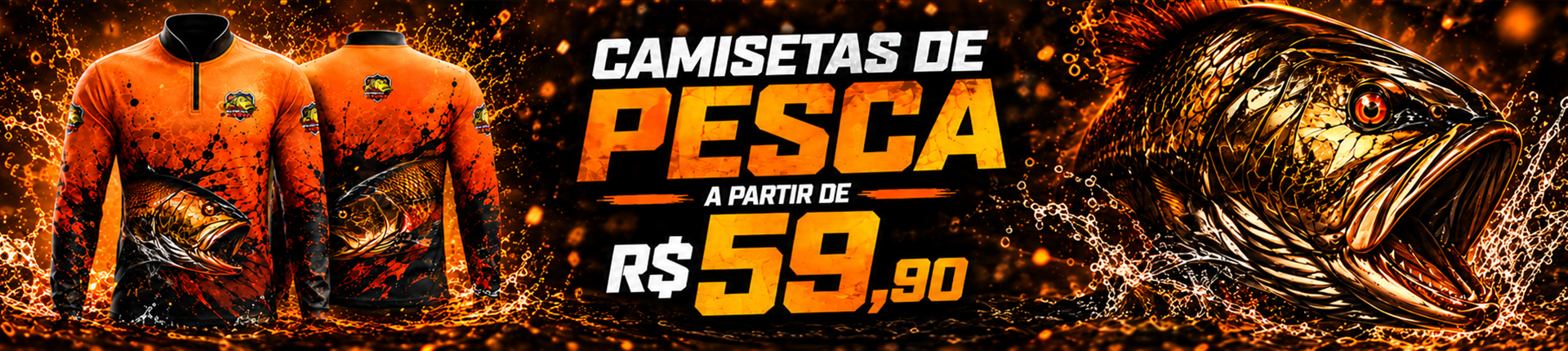 Camisetas de pesca personalizadas a partir de R$ 59,90