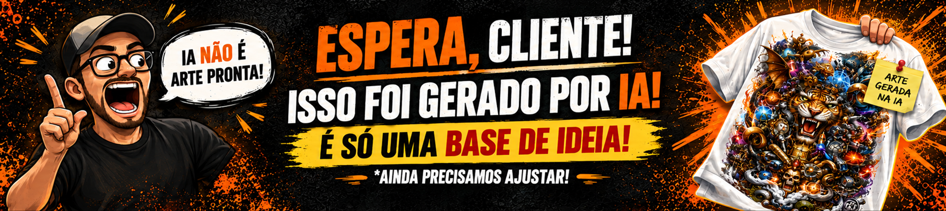 Arte gerada por IA é uma base de ideia e precisa de ajustes para impressão