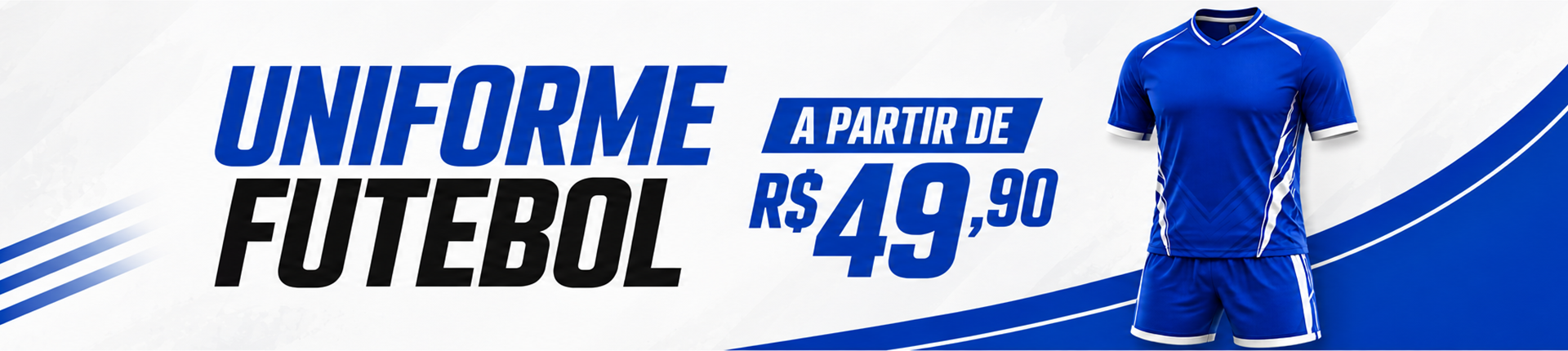 Uniforme de futebol personalizado a partir de R$ 49,90