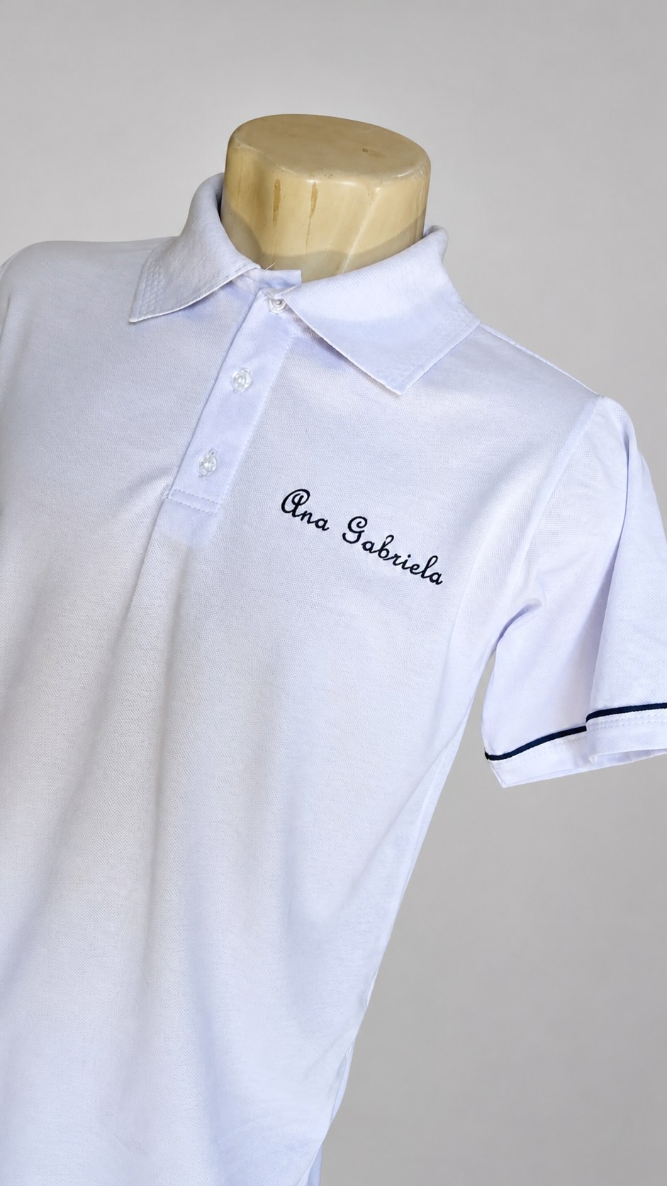 Polo branca personalizada