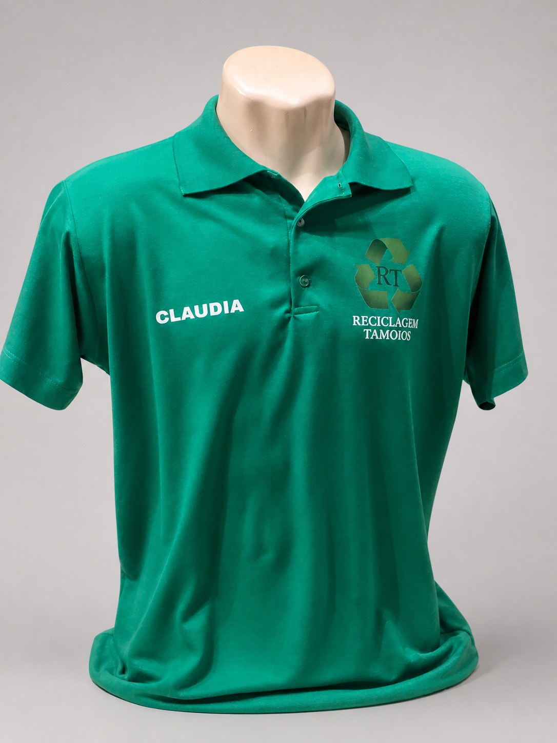 Polo verde personalizada para uniforme