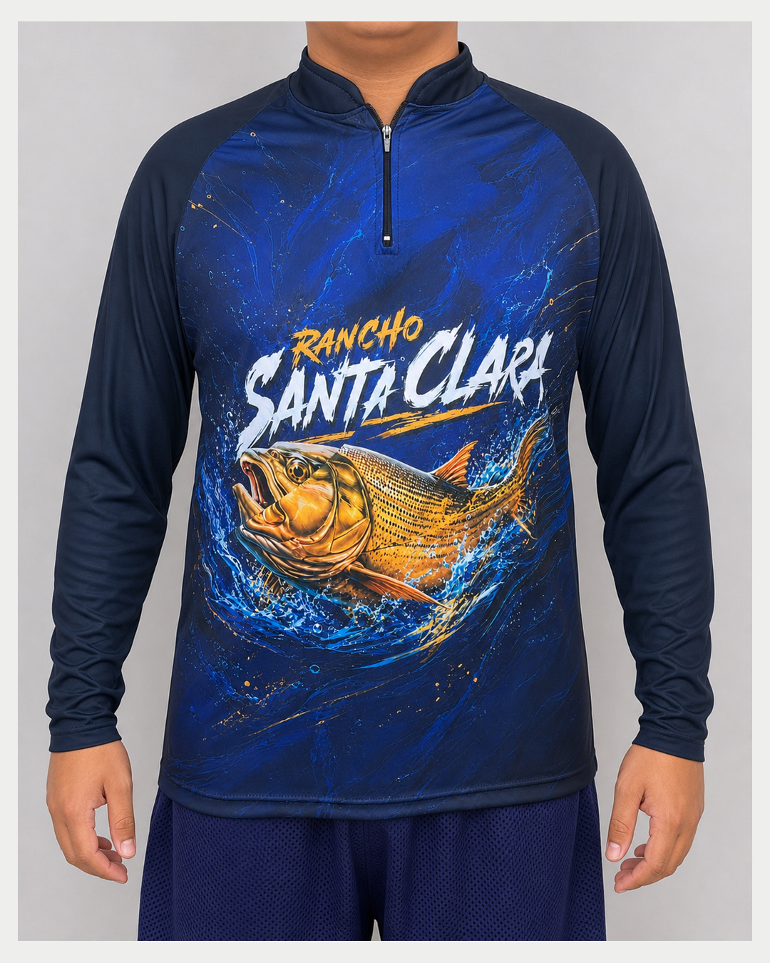 Camiseta manga longa Dry Fit UV personalizada Rancho Santa Clara